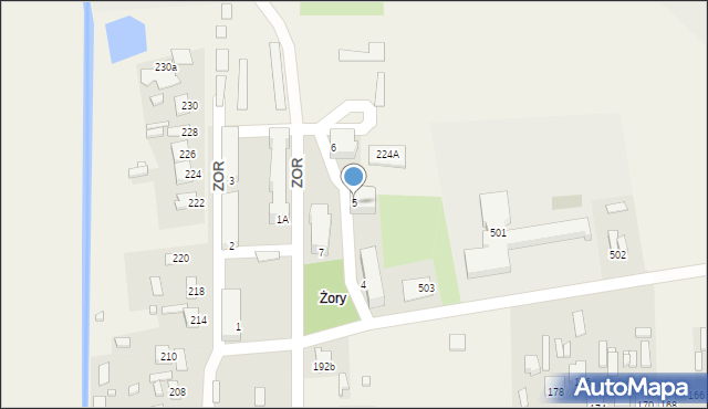 Bodaczów, ZOR, 5, mapa Bodaczów