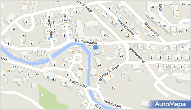 Bogatynia, Żołnierzy II AWP, 27, mapa Bogatynia