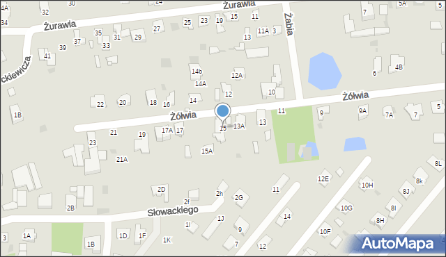 Brwinów, Żółwia, 15, mapa Brwinów