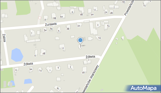 Brwinów, Żółwia, 2, mapa Brwinów