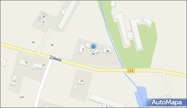 Budno, Żółwia, 5a, mapa Budno