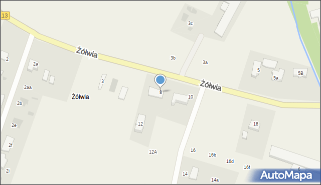 Budno, Żółwia, 8, mapa Budno