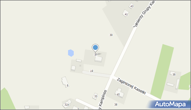 Budy Zosine, Żołnierzy Grupy Kampinos, 37, mapa Budy Zosine