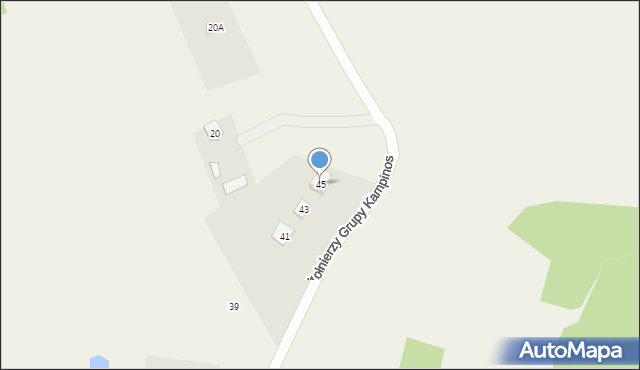 Budy Zosine, Żołnierzy Grupy Kampinos, 45, mapa Budy Zosine