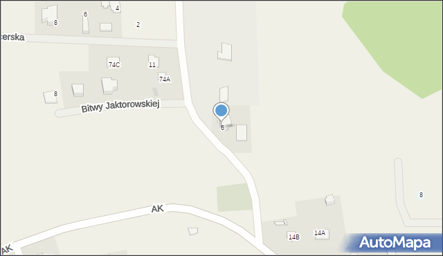 Budy Zosine, Żołnierzy Grupy Kampinos, 6, mapa Budy Zosine