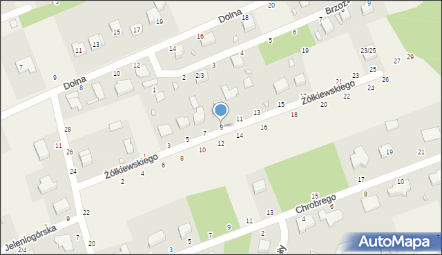 Bukowiec, Żółkiewskiego Stanisława, hetm., 9, mapa Bukowiec