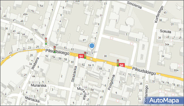 Bytom, Żołnierza Polskiego, 1, mapa Bytomia