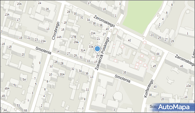 Bytom, Żołnierza Polskiego, 17, mapa Bytomia