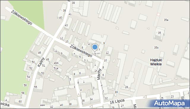 Chorzów, Żółkiewskiego Stanisława, hetm., 2, mapa Chorzów