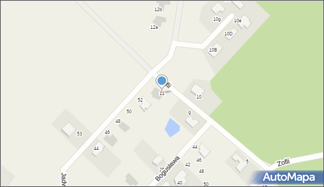 Chwaszczyno, Zofii, 11, mapa Chwaszczyno