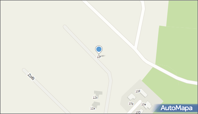 Chwaszczyno, Zofii, 12f, mapa Chwaszczyno