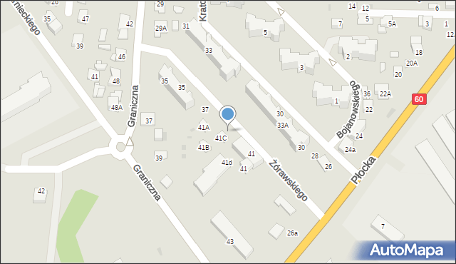 Ciechanów, Żórawskiego Kazimierza, 39, mapa Ciechanów