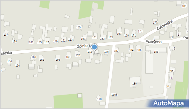 Dąbrowa Górnicza, Żołnierska, 174, mapa Dąbrowa Górnicza