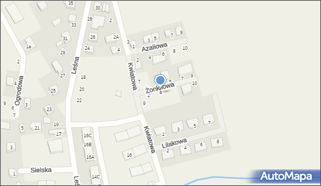 Dopiewiec, Żonkilowa, 4, mapa Dopiewiec
