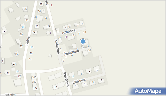 Dopiewiec, Żonkilowa, 7, mapa Dopiewiec