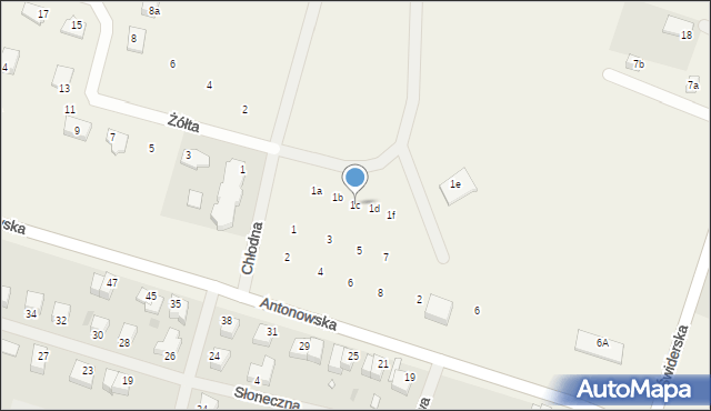 Gajewo, Żółta, 1c, mapa Gajewo