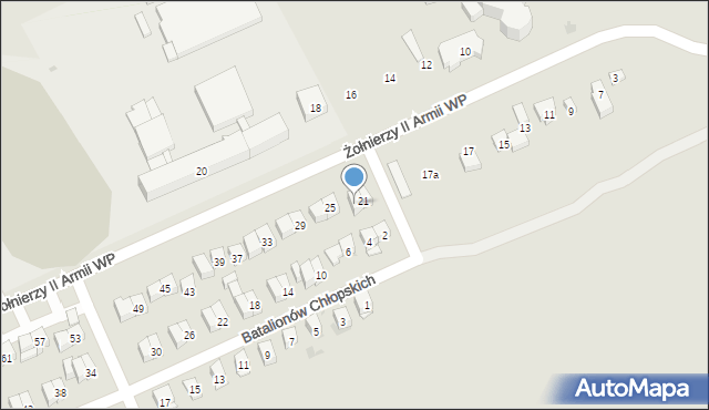 Garwolin, Żołnierzy II Armii Wojska Polskiego, 23, mapa Garwolin
