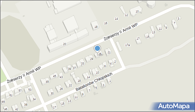 Garwolin, Żołnierzy II Armii Wojska Polskiego, 27, mapa Garwolin