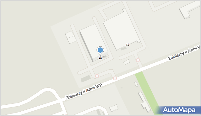 Garwolin, Żołnierzy II Armii Wojska Polskiego, 44, mapa Garwolin