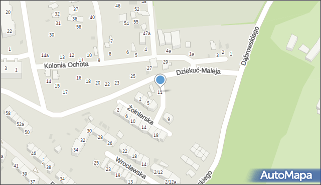 Gdańsk, Żołnierska, 11, mapa Gdańska