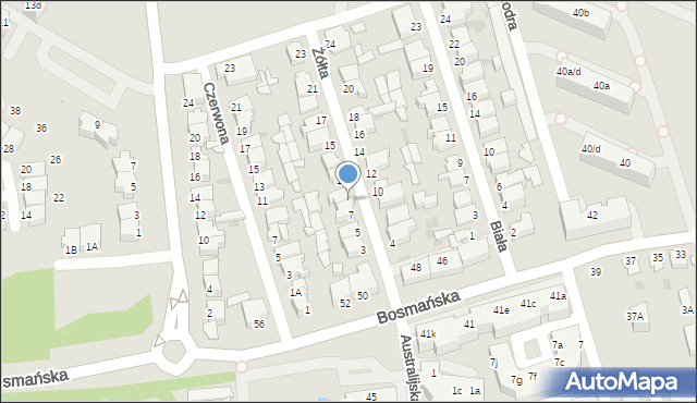 Gdynia, Żółta, 9, mapa Gdyni