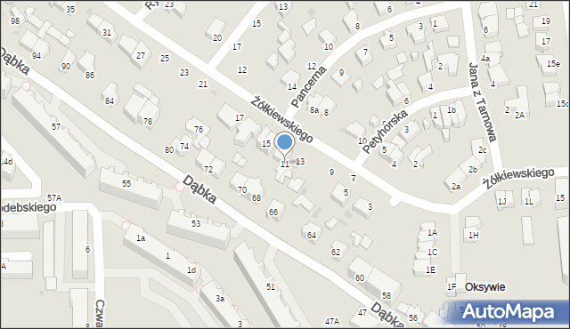 Gdynia, Żółkiewskiego Stanisława, hetm., 11, mapa Gdyni