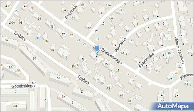 Gdynia, Żółkiewskiego Stanisława, hetm., 17, mapa Gdyni