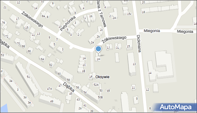 Gdynia, Żółkiewskiego Stanisława, hetm., 1i, mapa Gdyni