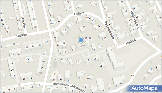 Gdynia, Żołnierzy Dywizji Kościuszkowskiej, 6, mapa Gdyni