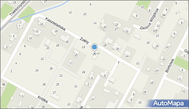 Głosków, Żołny, 15, mapa Głosków