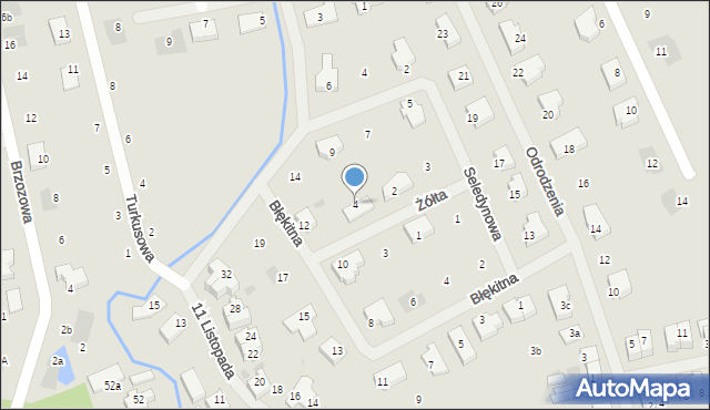 Goleniów, Żółta, 4, mapa Goleniów