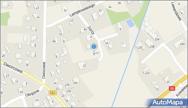 Grębocin, Zorzy, 8, mapa Grębocin