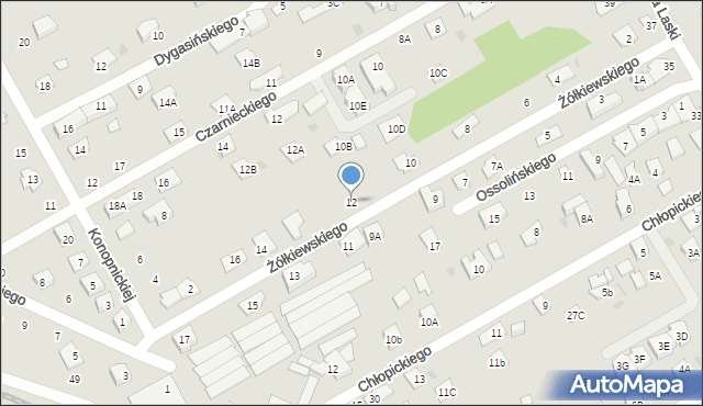 Grodzisk Mazowiecki, Żółkiewskiego Stanisława, hetm., 12, mapa Grodzisk Mazowiecki