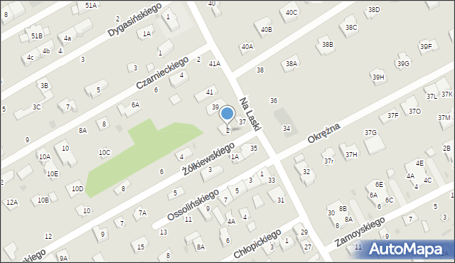 Grodzisk Mazowiecki, Żółkiewskiego Stanisława, hetm., 2, mapa Grodzisk Mazowiecki