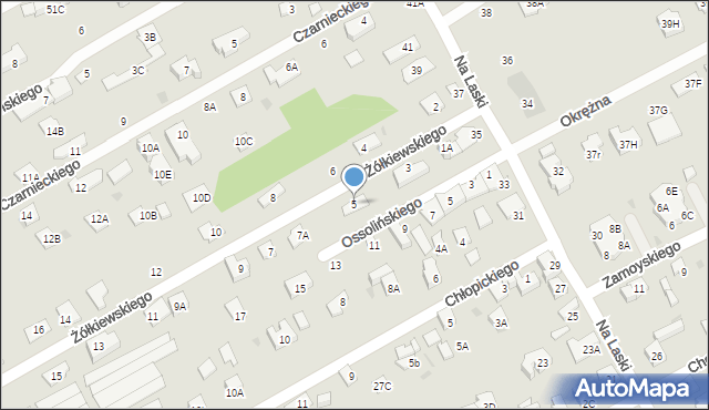 Grodzisk Mazowiecki, Żółkiewskiego Stanisława, hetm., 5, mapa Grodzisk Mazowiecki