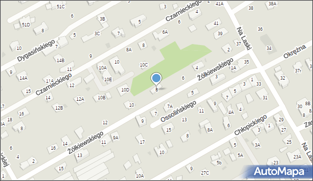 Grodzisk Mazowiecki, Żółkiewskiego Stanisława, hetm., 8, mapa Grodzisk Mazowiecki