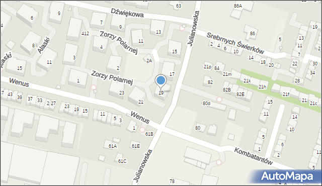 Józefosław, Zorzy Polarnej, 19, mapa Józefosław