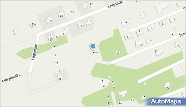 Kady, Żołnierska, 15, mapa Kady