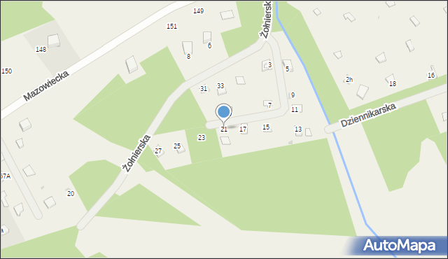 Kamieńczyk, Żołnierska, 21, mapa Kamieńczyk