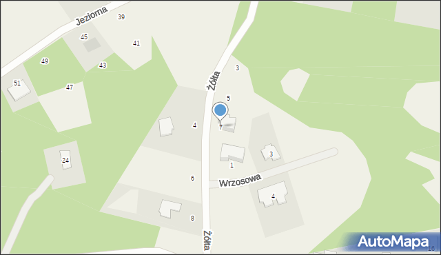 Karczemki, Żółta, 7, mapa Karczemki