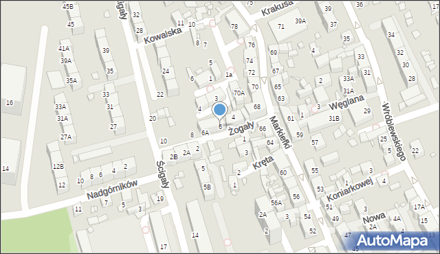 Katowice, Żogały Bruno, 6, mapa Katowic