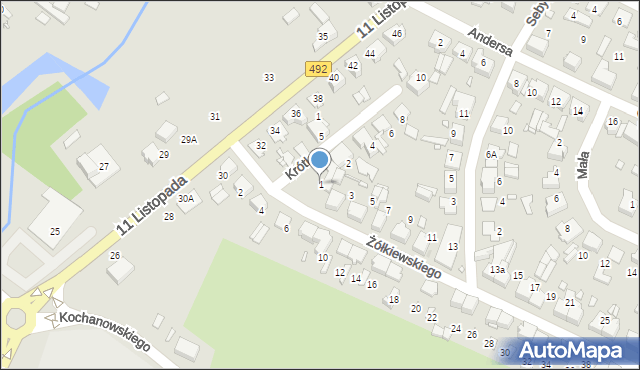 Kłobuck, Żółkiewskiego Stanisława, hetm., 1, mapa Kłobuck