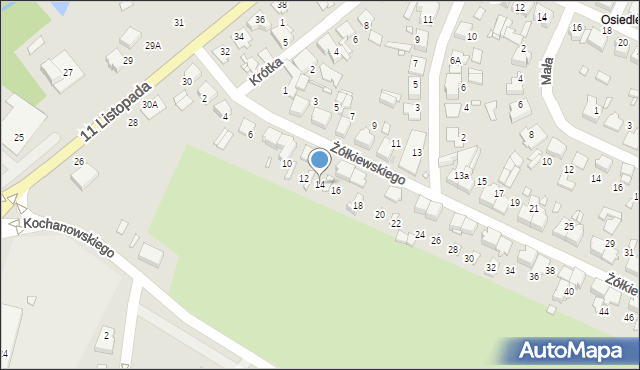 Kłobuck, Żółkiewskiego Stanisława, hetm., 14, mapa Kłobuck