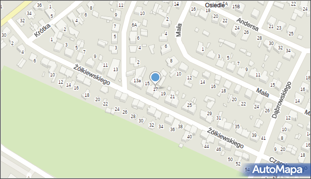 Kłobuck, Żółkiewskiego Stanisława, hetm., 17, mapa Kłobuck