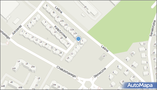 Koszalin, Zorzy, 5, mapa Koszalina