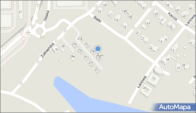 Kraków, Żołnierska, 27g, mapa Krakowa