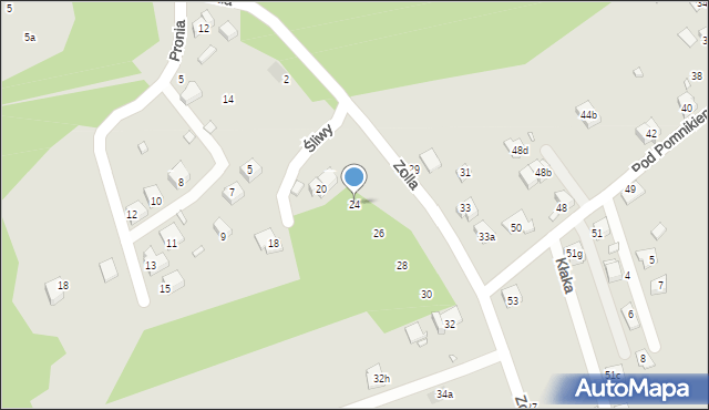 Kraków, Zolla Fryderyka, 24, mapa Krakowa