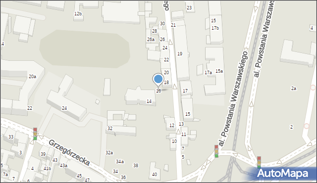 Kraków, Żółkiewskiego Stanisława, hetm., 16, mapa Krakowa