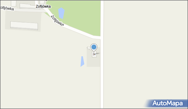 Łąkie, Zofijówka, 1a, mapa Łąkie