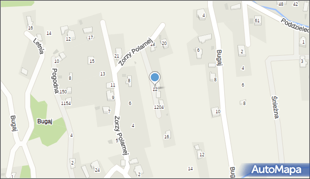 Lipowa, Zorzy Polarnej, 12, mapa Lipowa